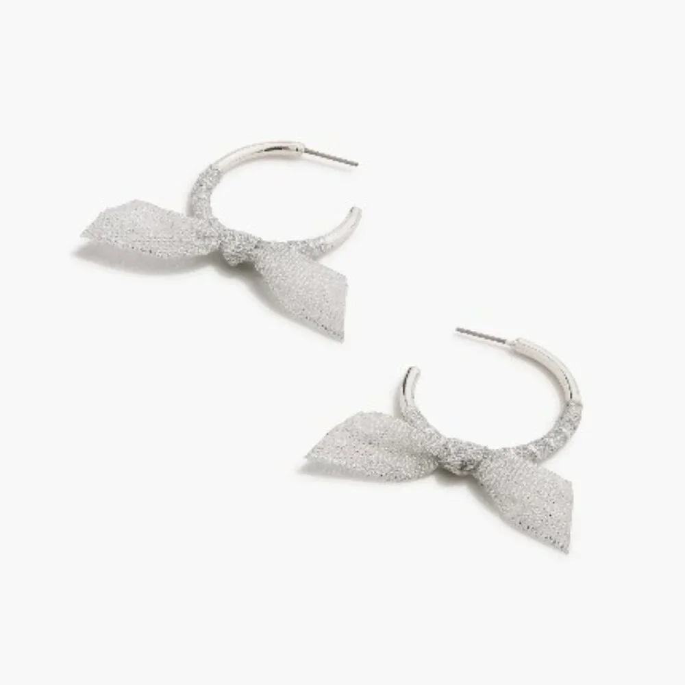 J.Crew Factory Ribbon Wrapped Hoop Earrings